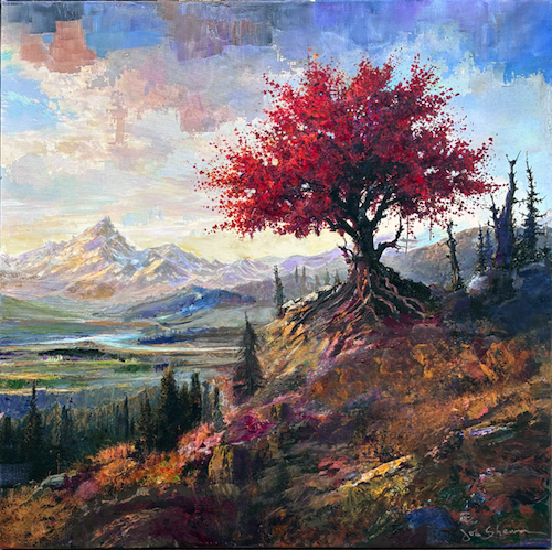 Witness 40x40 $4200 by JOHN SHERMAN